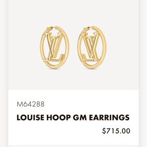 Louis Vuitton earrings new with box
